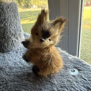 Vintage Real Fur Miniature Raccoon figure